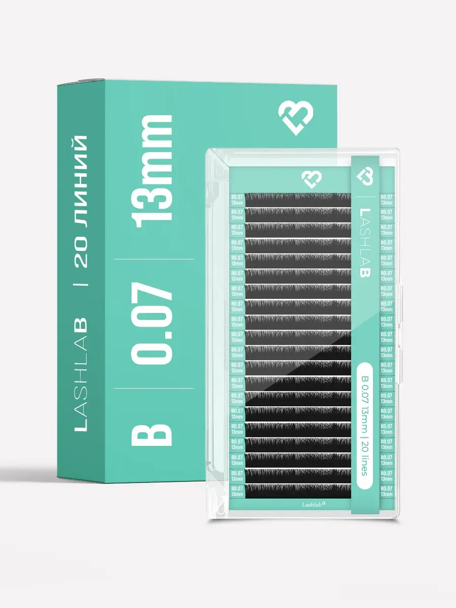 Ресницы LashLab B 0.07 13 мм, 20 линий
