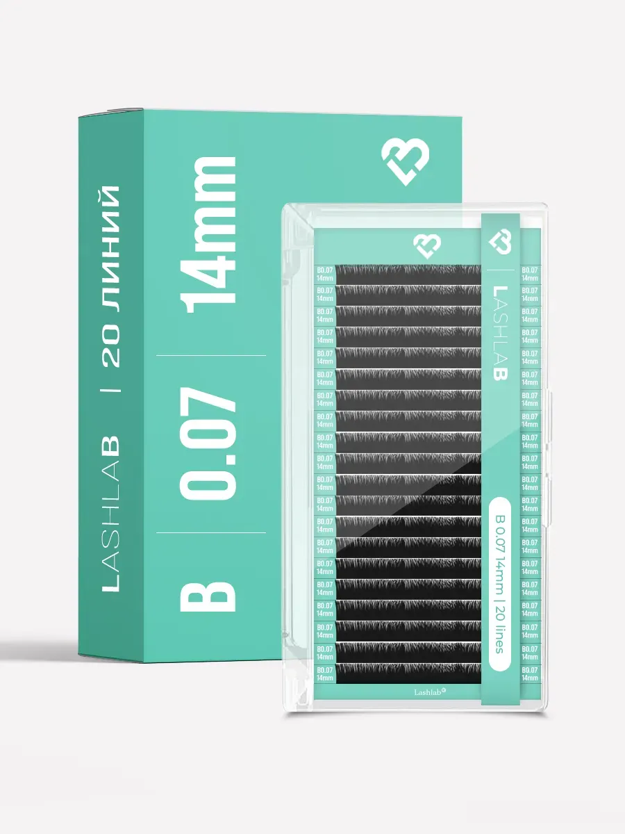 Ресницы LashLab B 0.07 14 мм, 20 линий