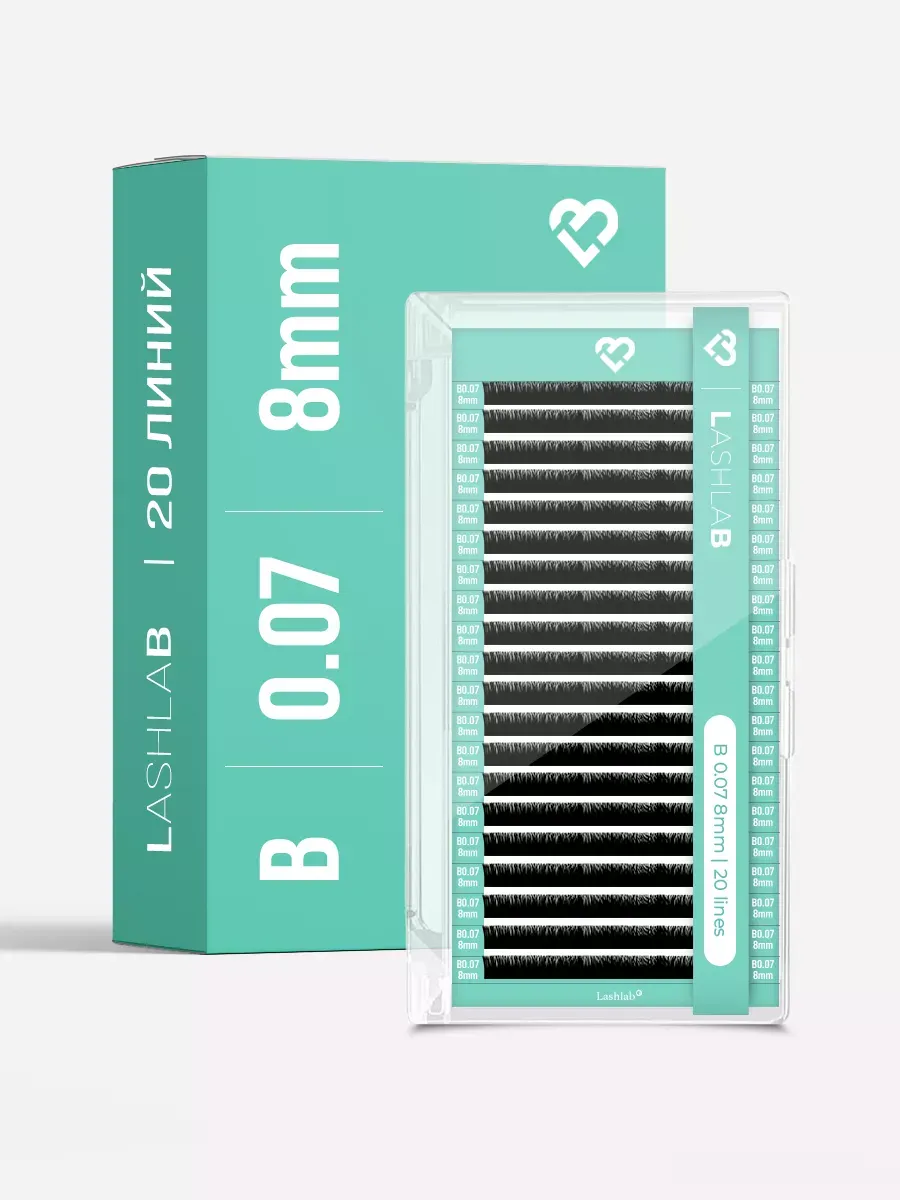 Ресницы LashLab B 0.07 8 мм, 20 линий