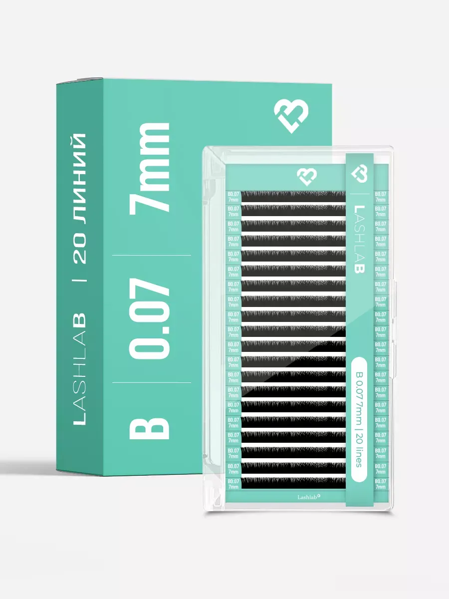 Ресницы LashLab B 0.07 7 мм, 20 линий
