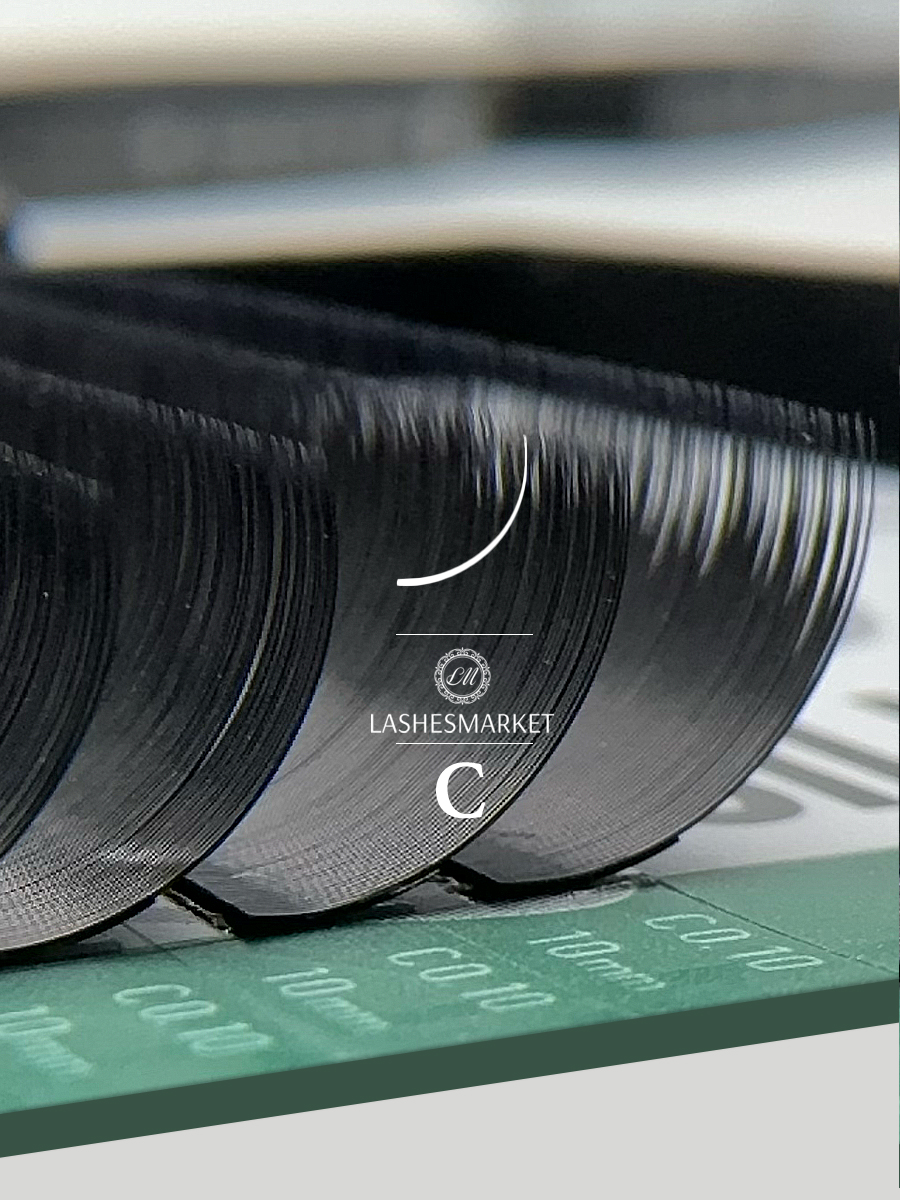 Ресницы Lovely C 0.10 5 мм, черные 20 линий