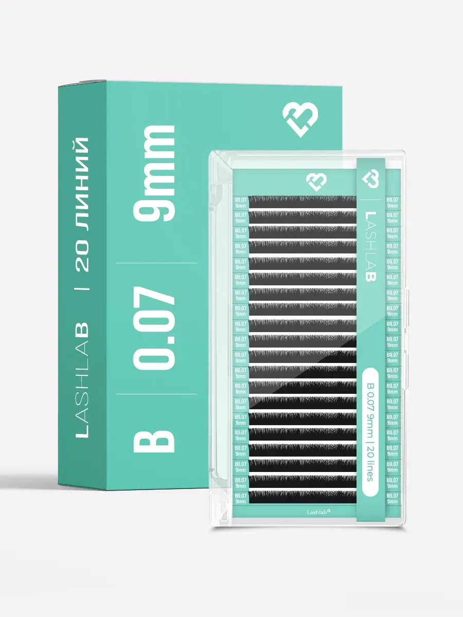 Ресницы LashLab B 0.07 9 мм, 20 линий